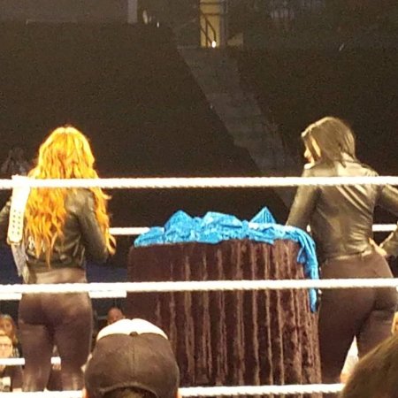 Girls during the battle WWE Becky Lynch wounded