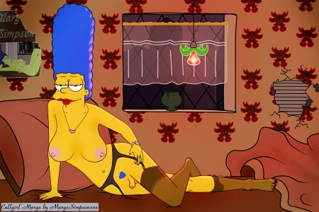 Marge Simpson striptease