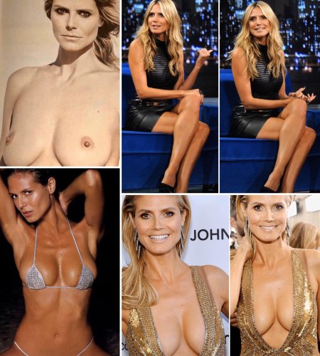 Хайди Клум грудь оголила