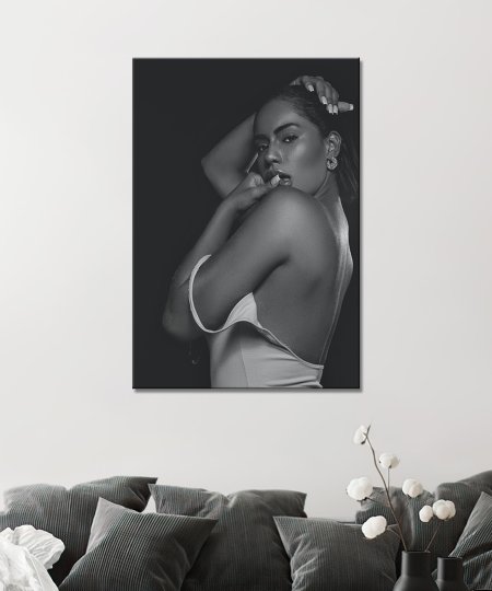 Pictures on canvas black white girl