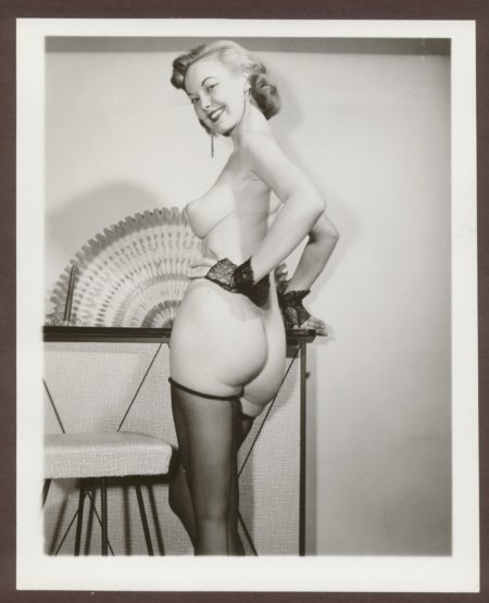 Naked women in stockings retro