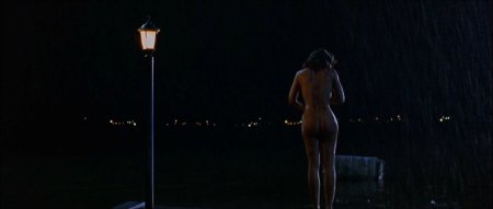 Girl naked in the rain