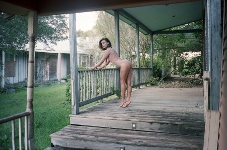 Women naked in the backyard