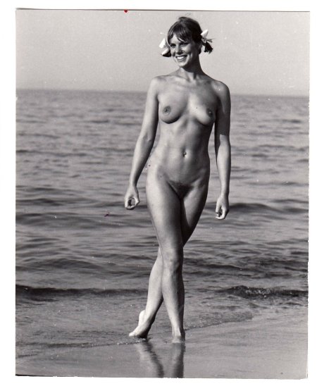 Retro beach prohibited naked