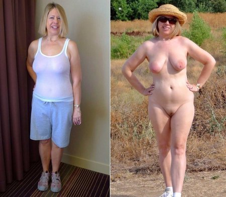 Mature in clothes and without it