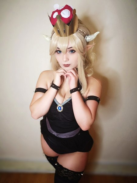 Sneaky cosplay in underwear